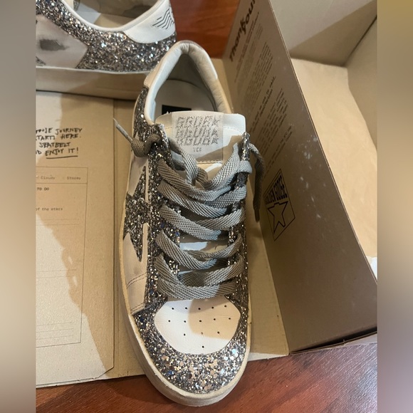 Golden Goose Stardan glitter low-top sneakers NWB size 8 - Picture 12 of 13